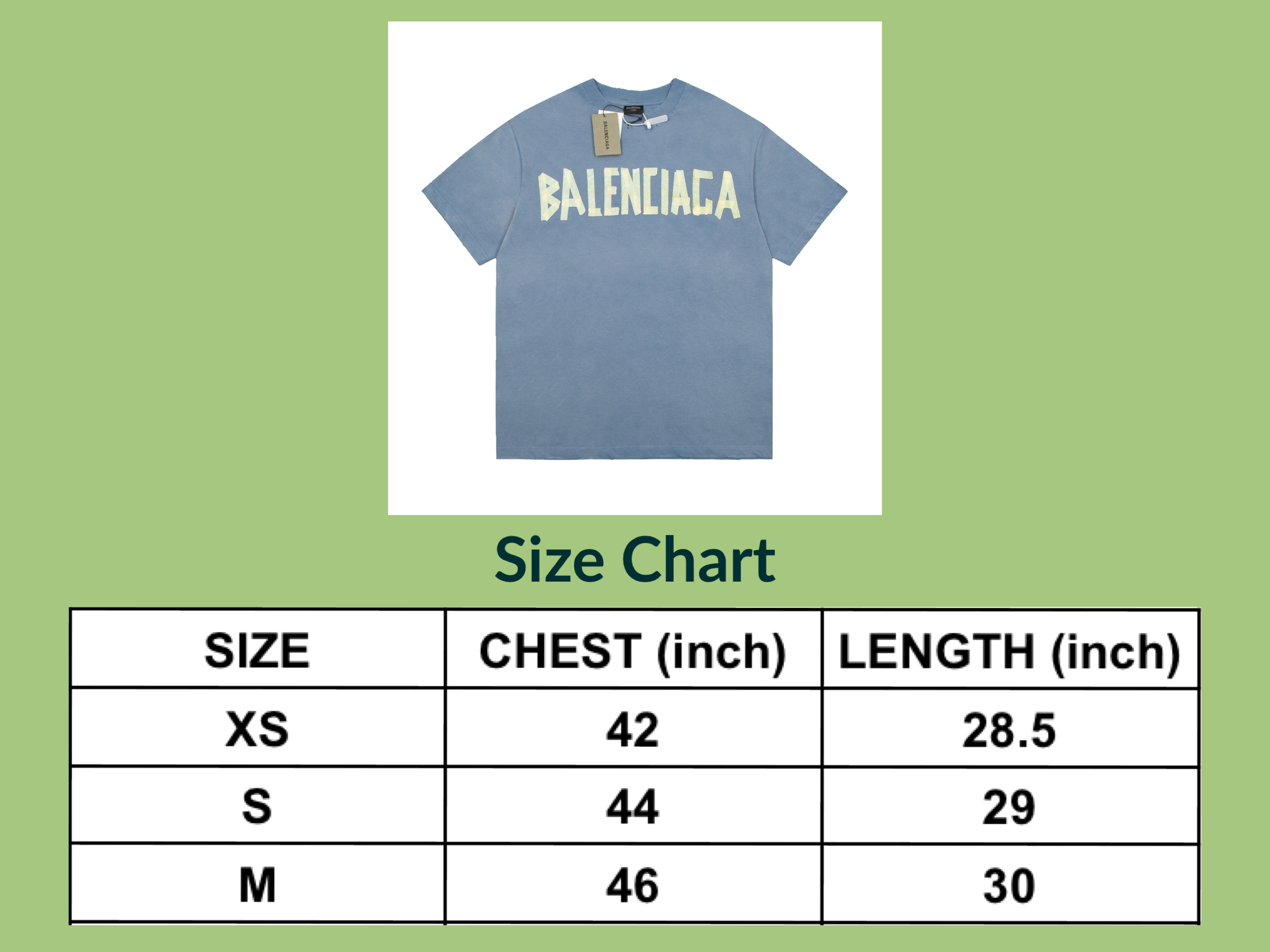 Hypekicks - Balenciaga Tape Type Medium Fit T-shirt Blue